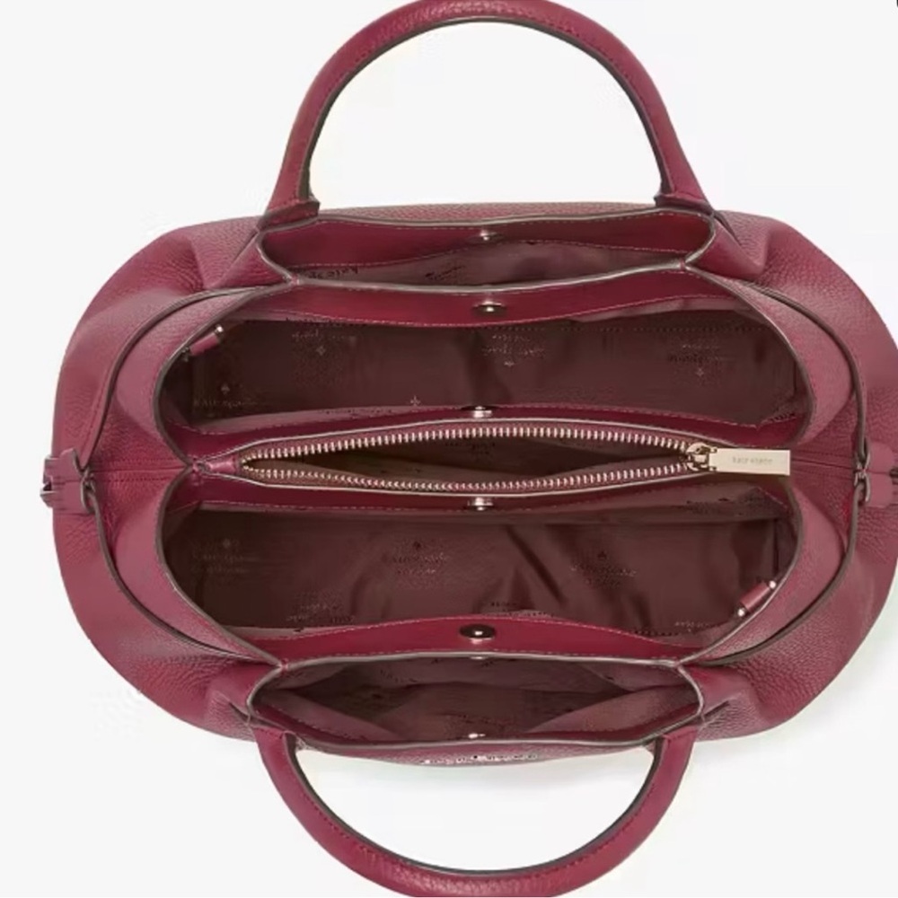Kate Spade Small Dumpling Burgundy Satchel - Picture 9 of 15